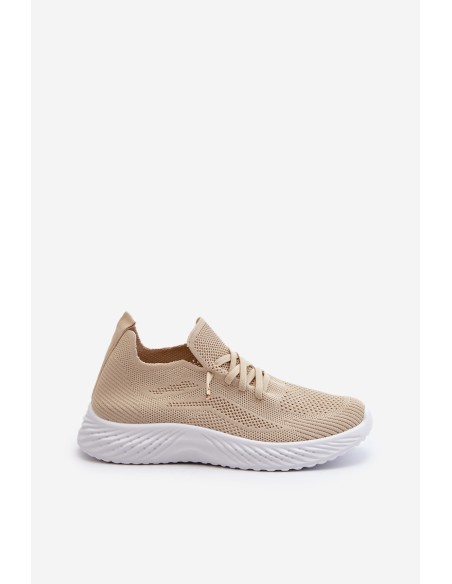 Women's Beige Sports Slip-On Shoes Jagelia