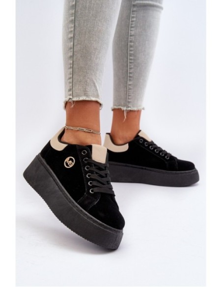 Women's Platform Sneakers Black Eshen