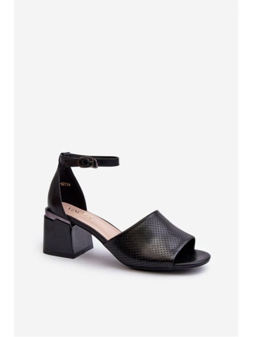 Women's High Heel Sandals in Black Eco Leather Horissa 2