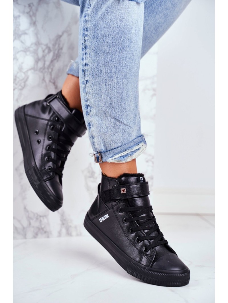 BIG STAR Leather Warmed Sneakers V274542FW Black