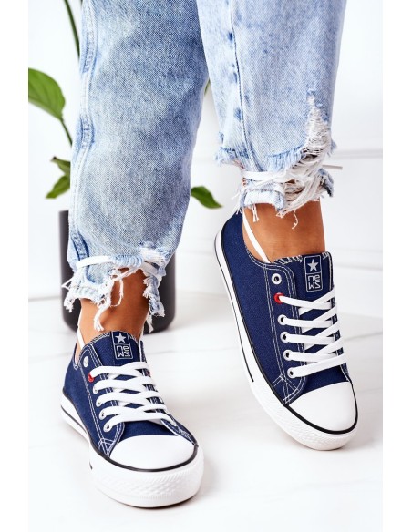 Women's Classic Sneakers Navy Blue Ecoma