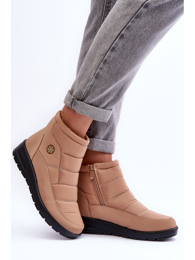 Women's Padded Snow Boots Beige Helis
