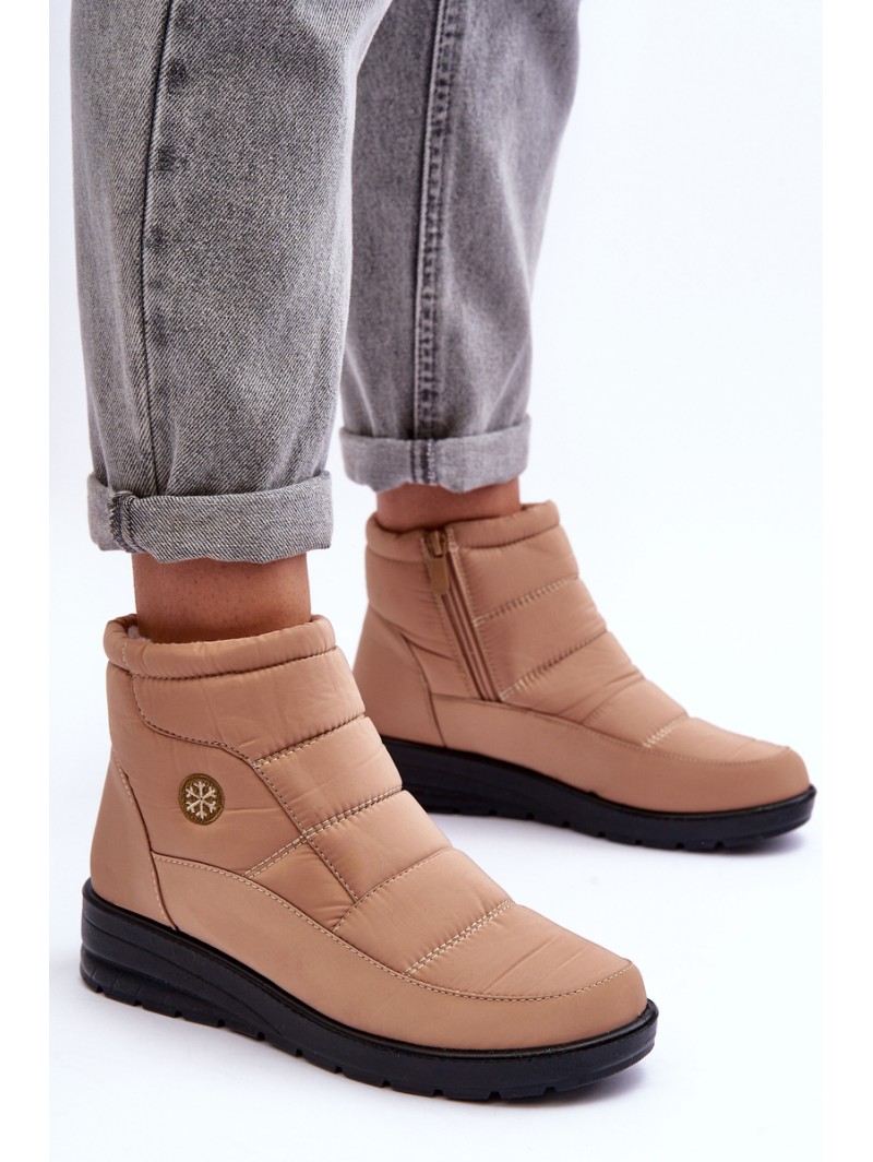 Women's Padded Snow Boots Beige Helis