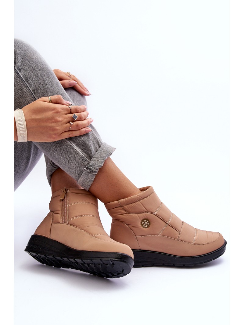 Women's Padded Snow Boots Beige Helis