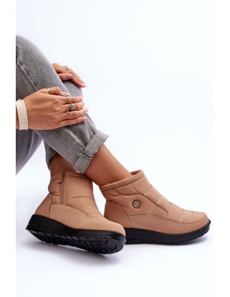 Women's Padded Snow Boots Beige Helis
