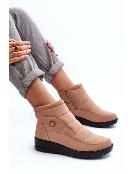 Women's Padded Snow Boots Beige Helis