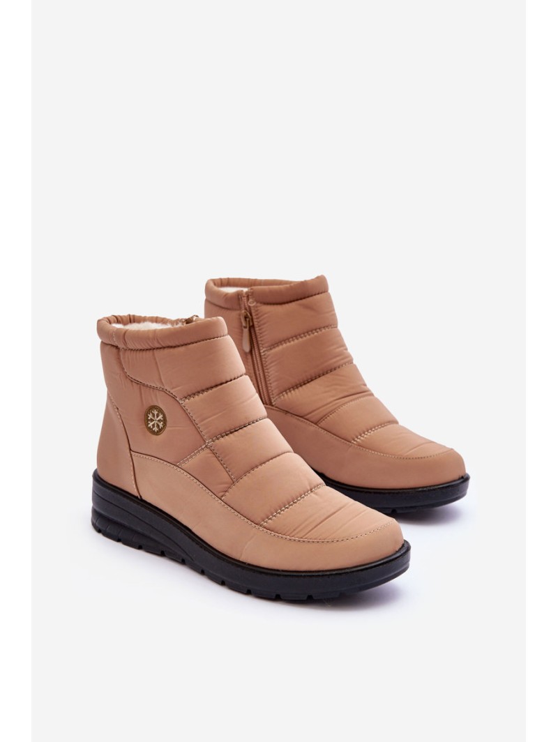 Women's Padded Snow Boots Beige Helis