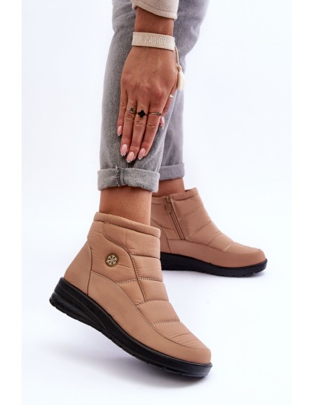 Women's Padded Snow Boots Beige Helis
