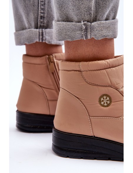 Women's Padded Snow Boots Beige Helis