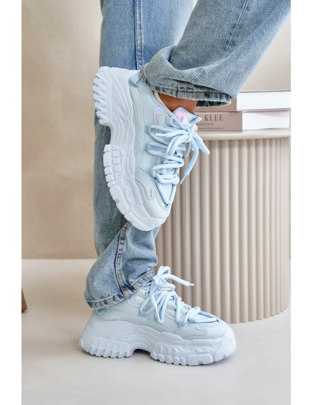 Women's sneakers with chunky sole Blue Nevela