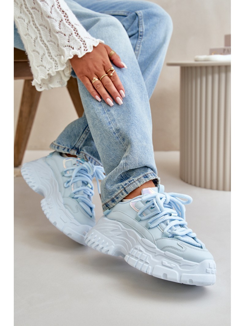Women's sneakers with chunky sole Blue Nevela