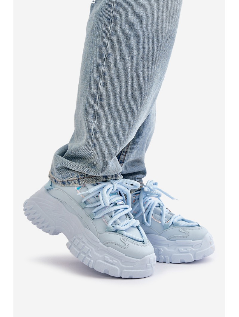 Women's sneakers with chunky sole Blue Nevela