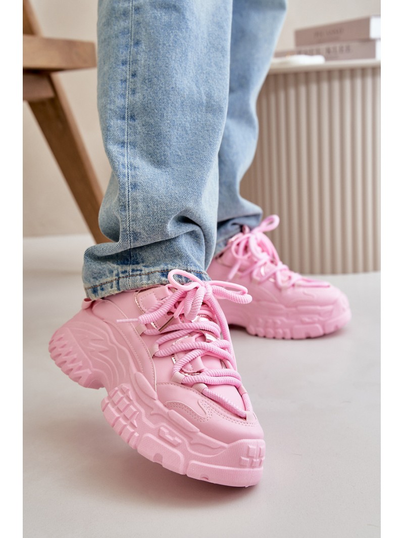 Women's Sneakers on Chunky Sole Pink Nevela