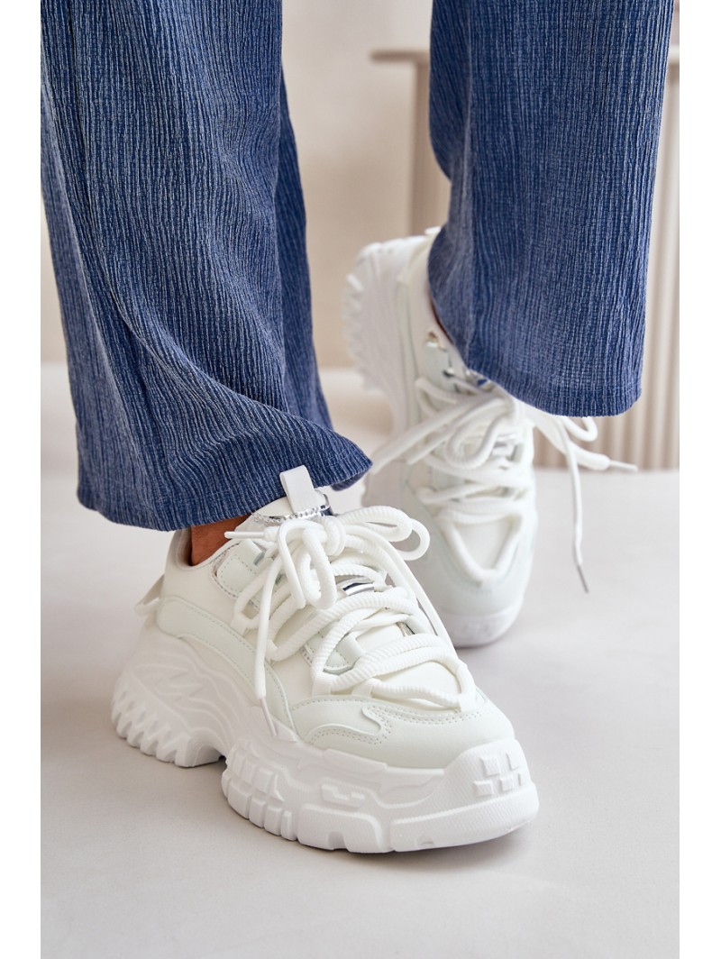 Women's sneakers on chunky sole white Nevela