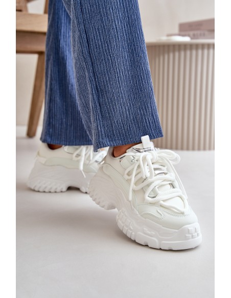 Women's sneakers on chunky sole white Nevela