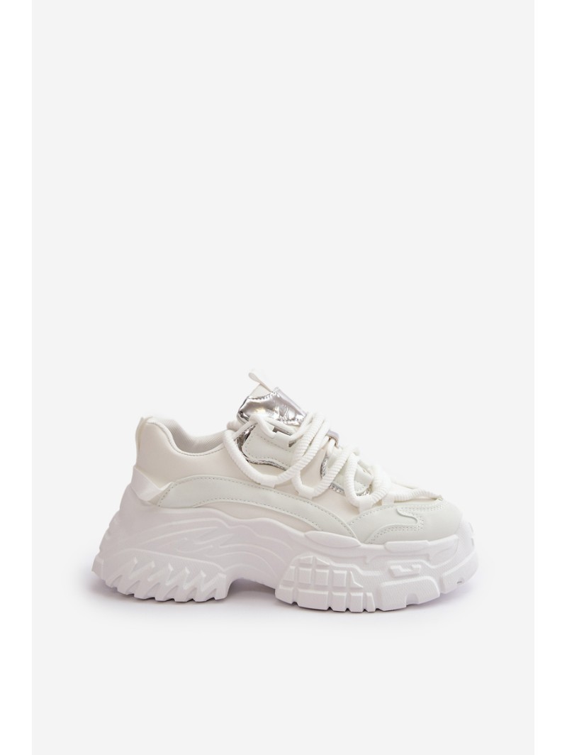 Women's sneakers on chunky sole white Nevela