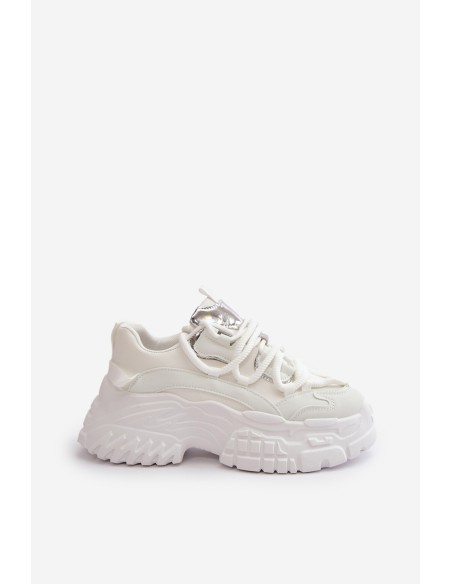 Women's sneakers on chunky sole white Nevela