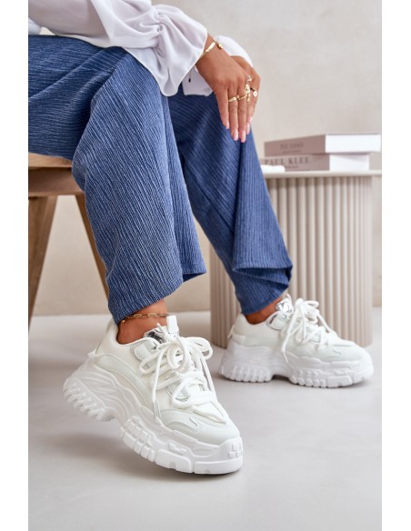 Women's sneakers on chunky sole white Nevela