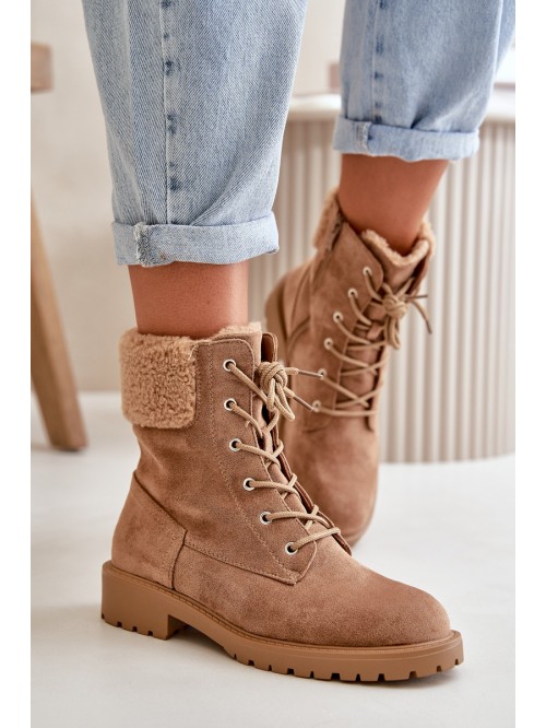 Women's Lined Work Boots with Zipper Brown Mivael 2