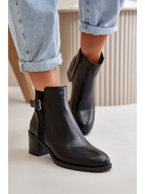 Women's Winter Insulated Boots with Heel and Buckle Black Nevillira 2