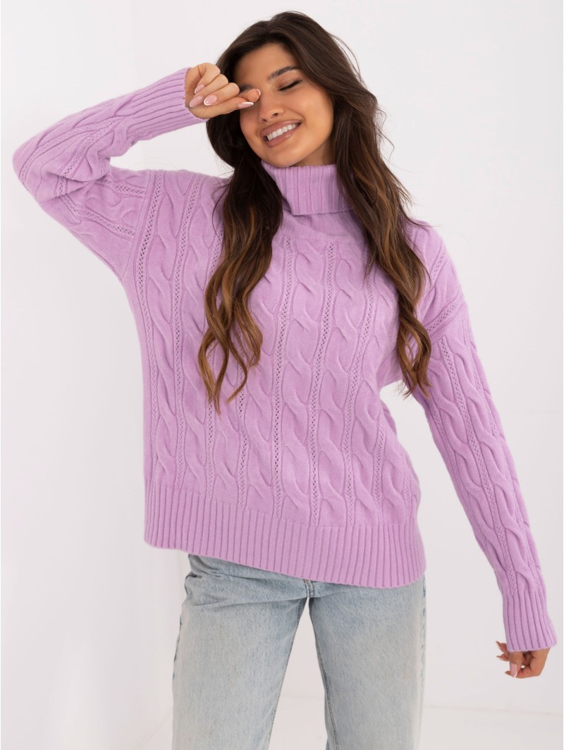 Sweter-AT-SW-23445.00-jasny fioletowy