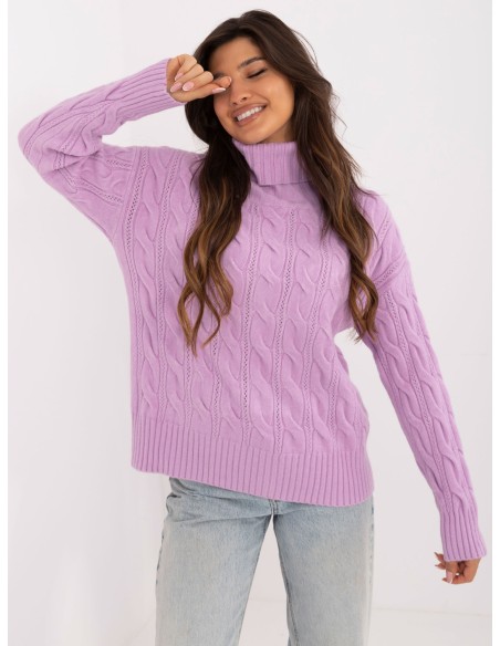 Sweter-AT-SW-23445.00-jasny fioletowy