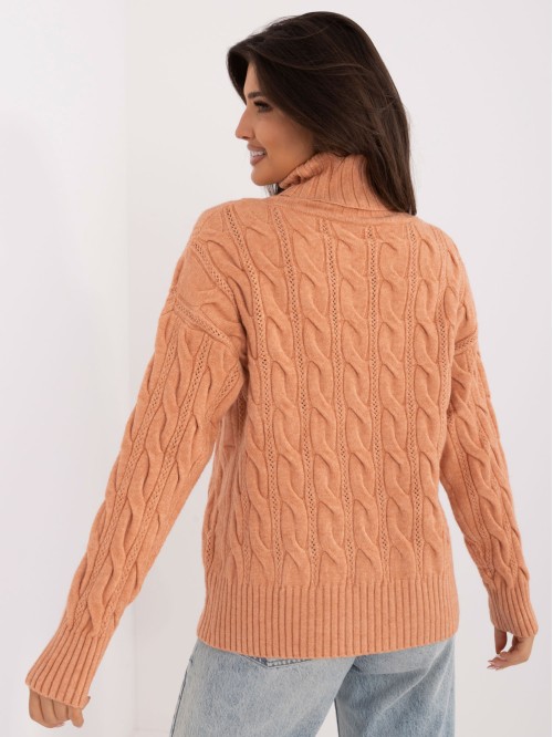 Sweter-AT-SW-23445.00-jasny pomarańczowy 2