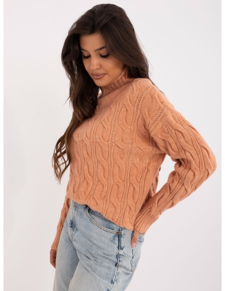 Sweter-AT-SW-23445.00-jasny pomarańczowy