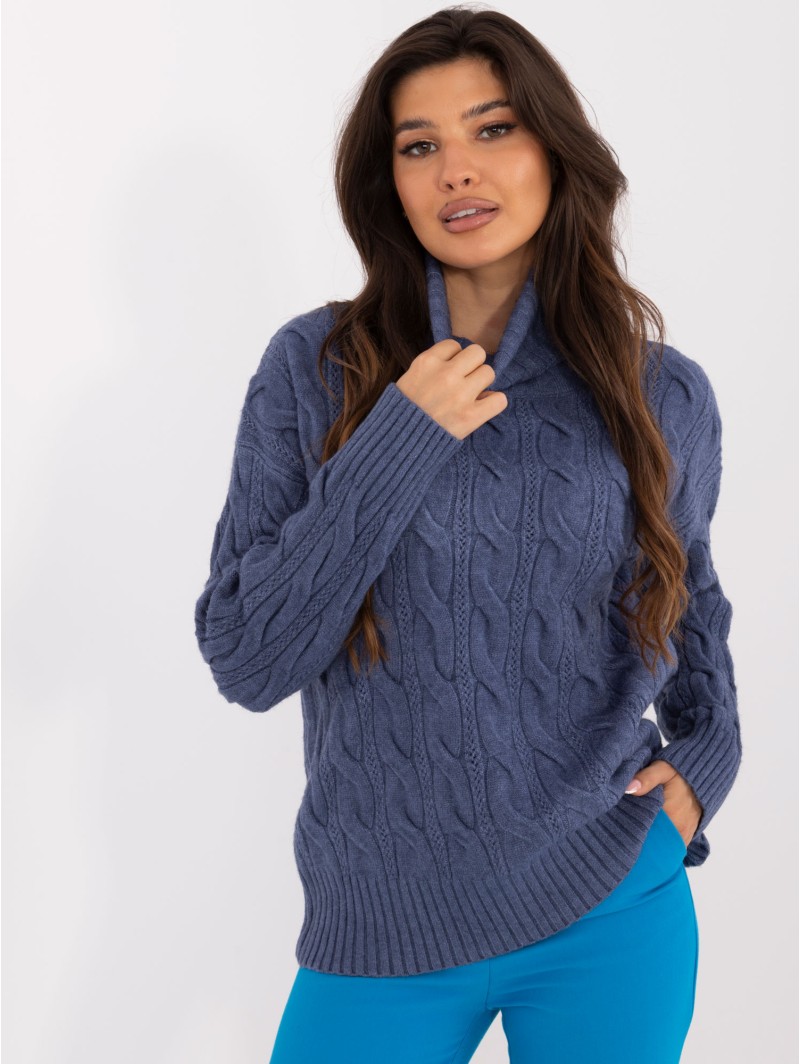 Sweter-AT-SW-23445.00-ciemny niebieski