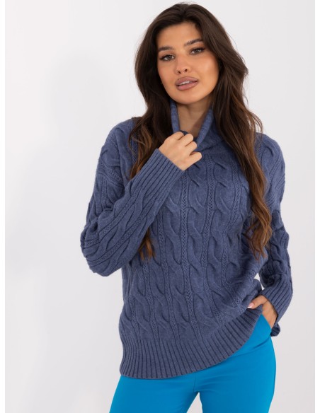 Sweter-AT-SW-23445.00-ciemny niebieski