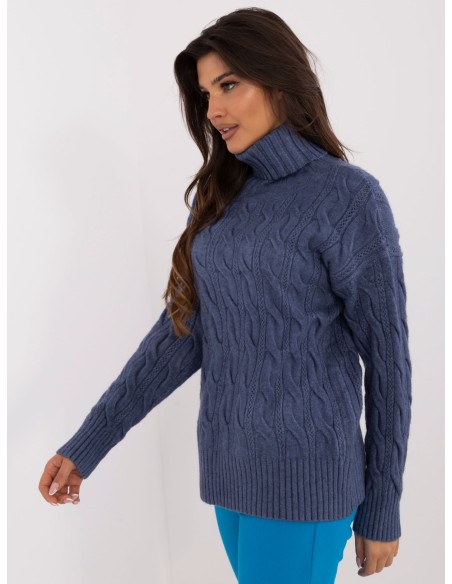 Sweter-AT-SW-23445.00-ciemny niebieski