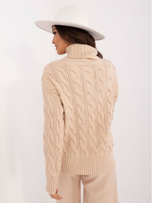 Sweter-AT-SW-23445.00-beżowy 2