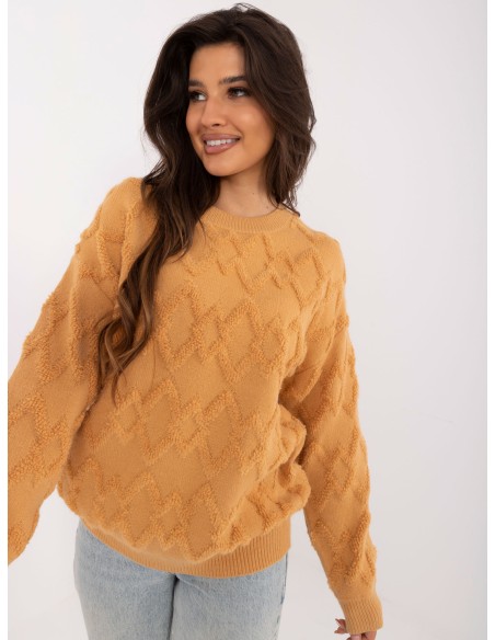 Sweter-AT-SW-2361.61-camelowy
