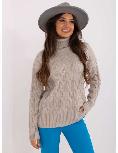 Sweter-AT-SW-23445.00-jasny szary