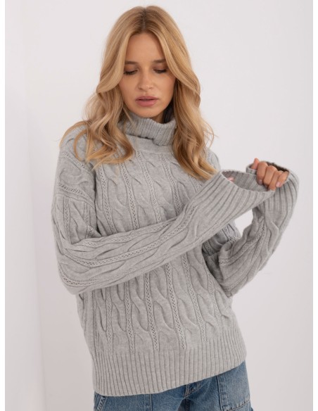 Sweter-AT-SW-23445.00-szary