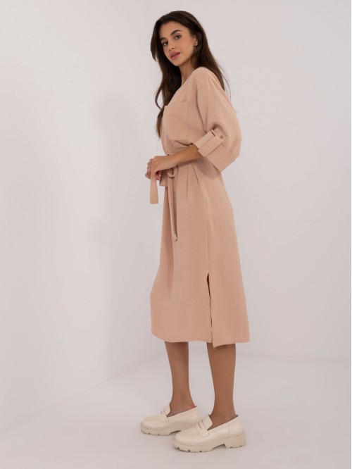 Sukienka-LK-SK-509694.61-camelowy 2