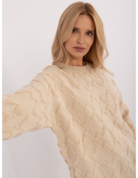 Sweter-AT-SW-2361.61-jasny beżowy