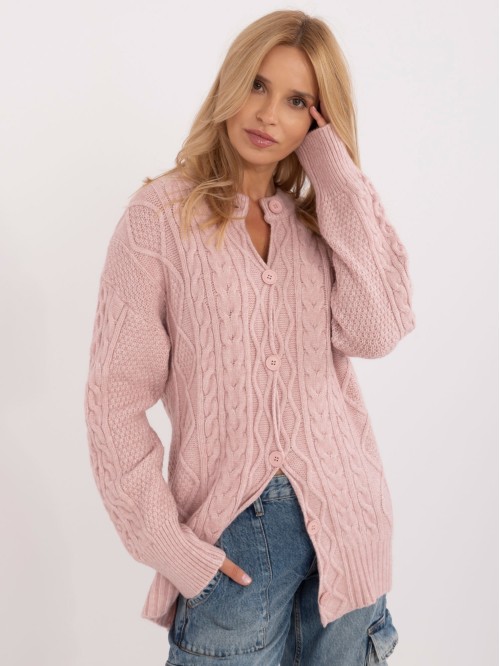 Dekoratyvinio rašto kardiganas su sagomis