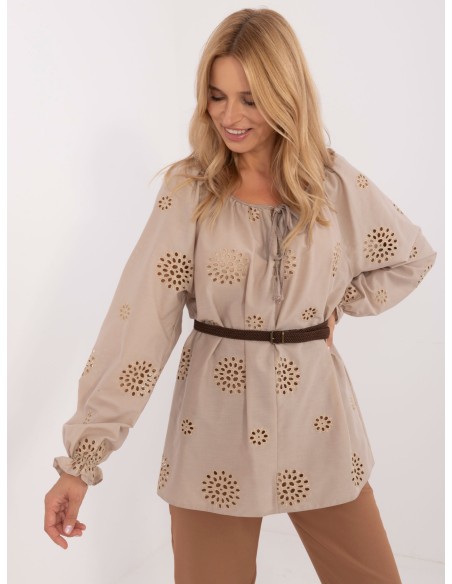 Bluzka-LK-BZ-509747.80-ciemny bezowy