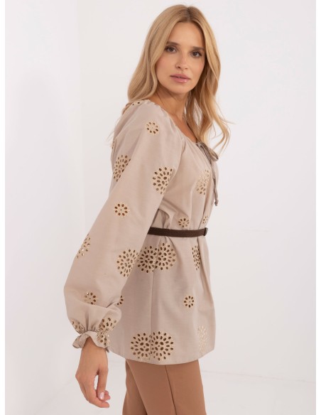 Bluzka-LK-BZ-509747.80-ciemny bezowy
