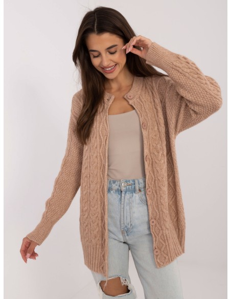 Dekoratyvinio rašto kardiganas su sagomis