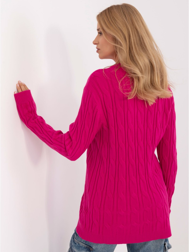 Sweter-AT-SW-2343.88-fuksjowy