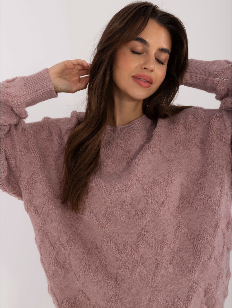 Sweter-AT-SW-2361.61-jasny fioletowy