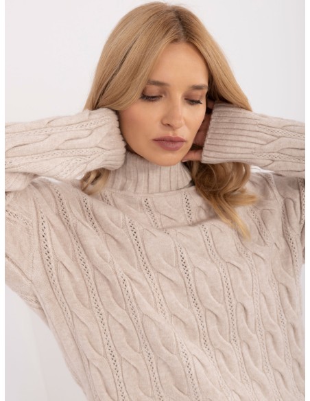 Sweter-AT-SW-23445.00-jasny beżowy