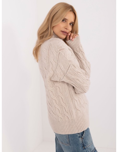 Sweter-AT-SW-23445.00-jasny beżowy