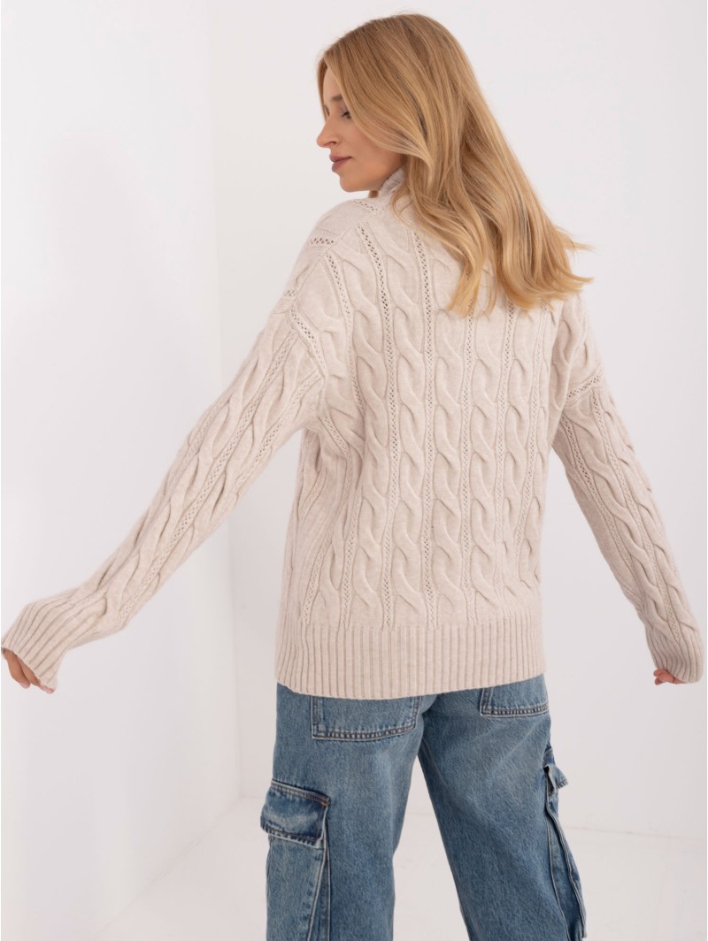 Sweter-AT-SW-23445.00-jasny beżowy