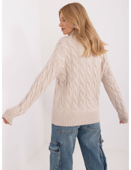 Sweter-AT-SW-23445.00-jasny beżowy