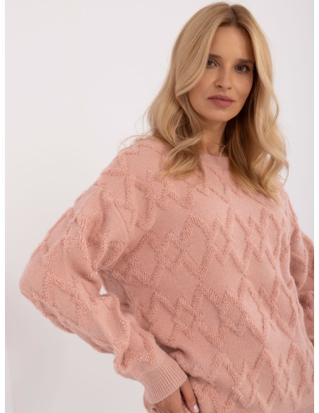 Sweter-AT-SW-2361.61-jasny różowy