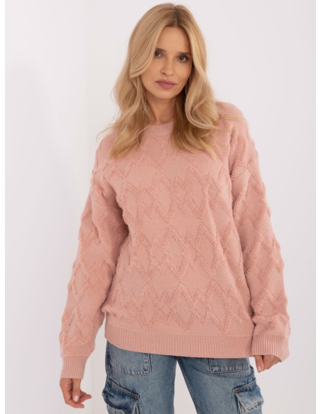 Sweter-AT-SW-2361.61-jasny różowy