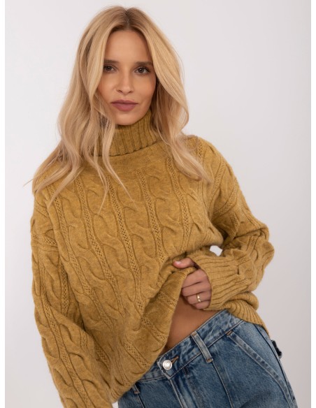 Sweter-AT-SW-23445.00-oliwkowy